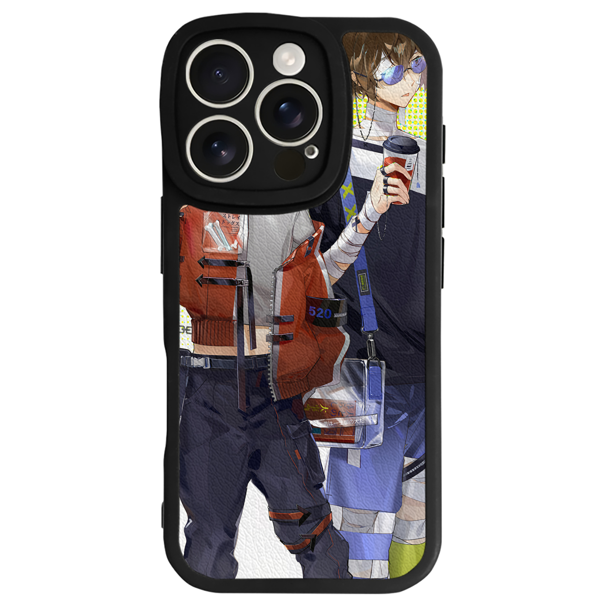（画像用） 文豪ストレイドッグス Bungo Stray Dogs 【iPhone 16シリーズ対応】シリコンスマホケース（レザー調） 材質：シリコン
